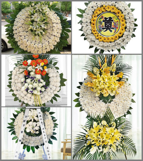 四川成都彭州市隆丰镇富集村花圈速递